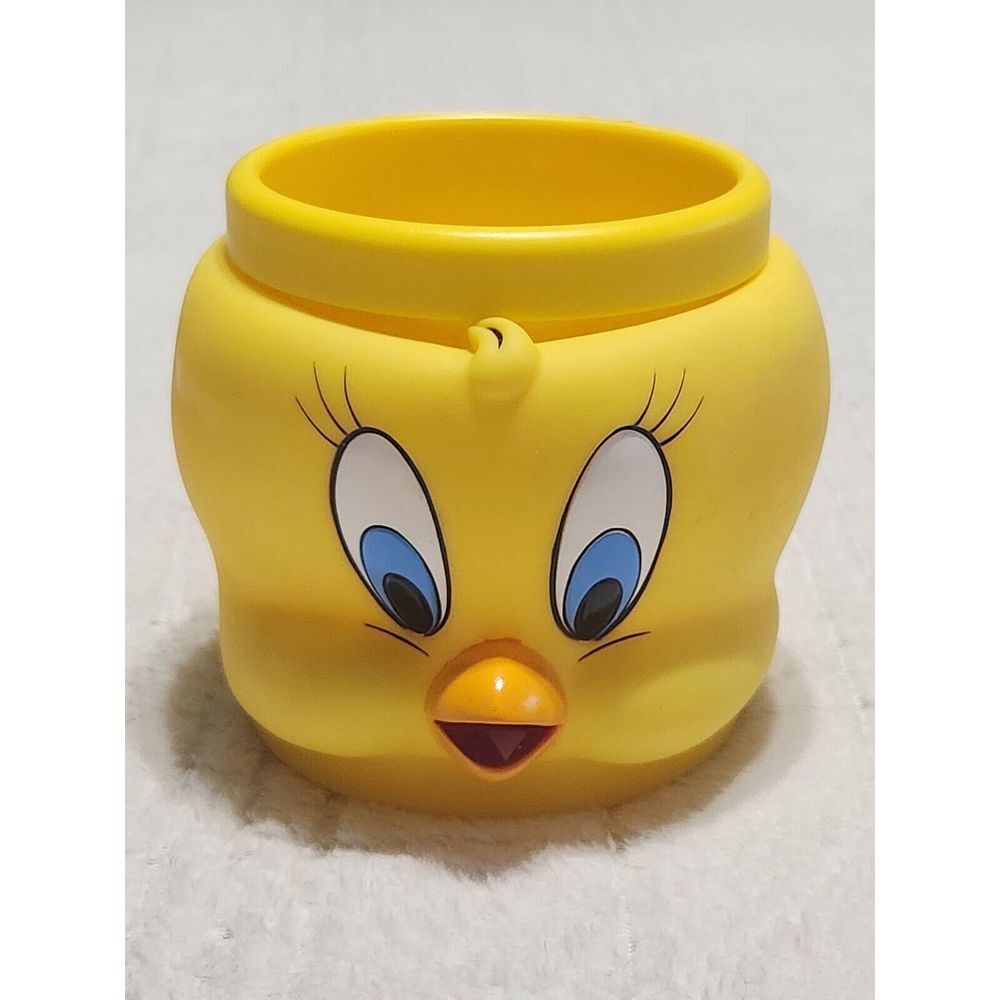 Vintage 1992 Warner Brothers Tweety Bird Looney Tunes 3D Cup Mug Character Head
